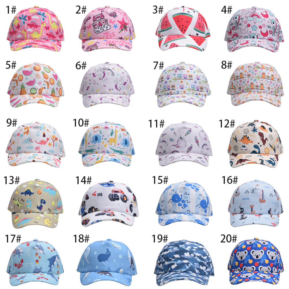 Wholesale children's hat little dinosaur small crocodile small sailing boy peaked cap baby baseball cap sun protection hat